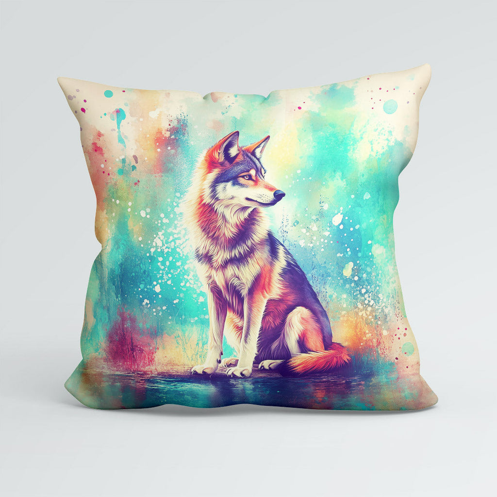 CUSHION Beautiful Wolf Fabric Panel  CP-497