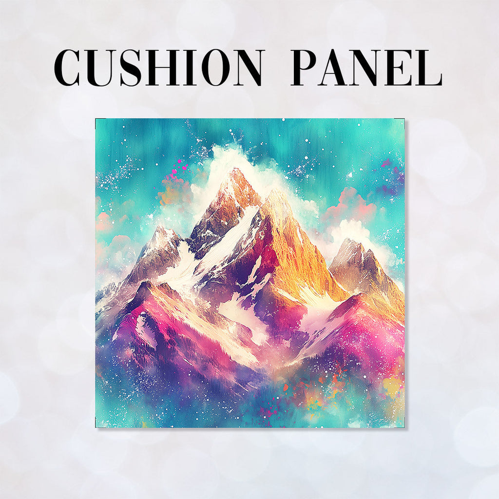 CUSHION Snowy Mountains Fabric Panel  CP-499