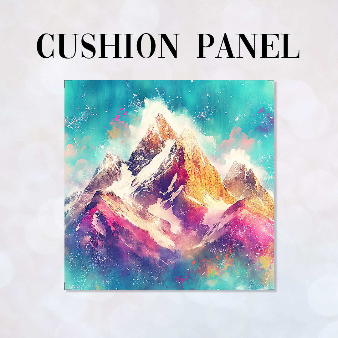CUSHION Snowy Mountains Fabric Panel  CP-499