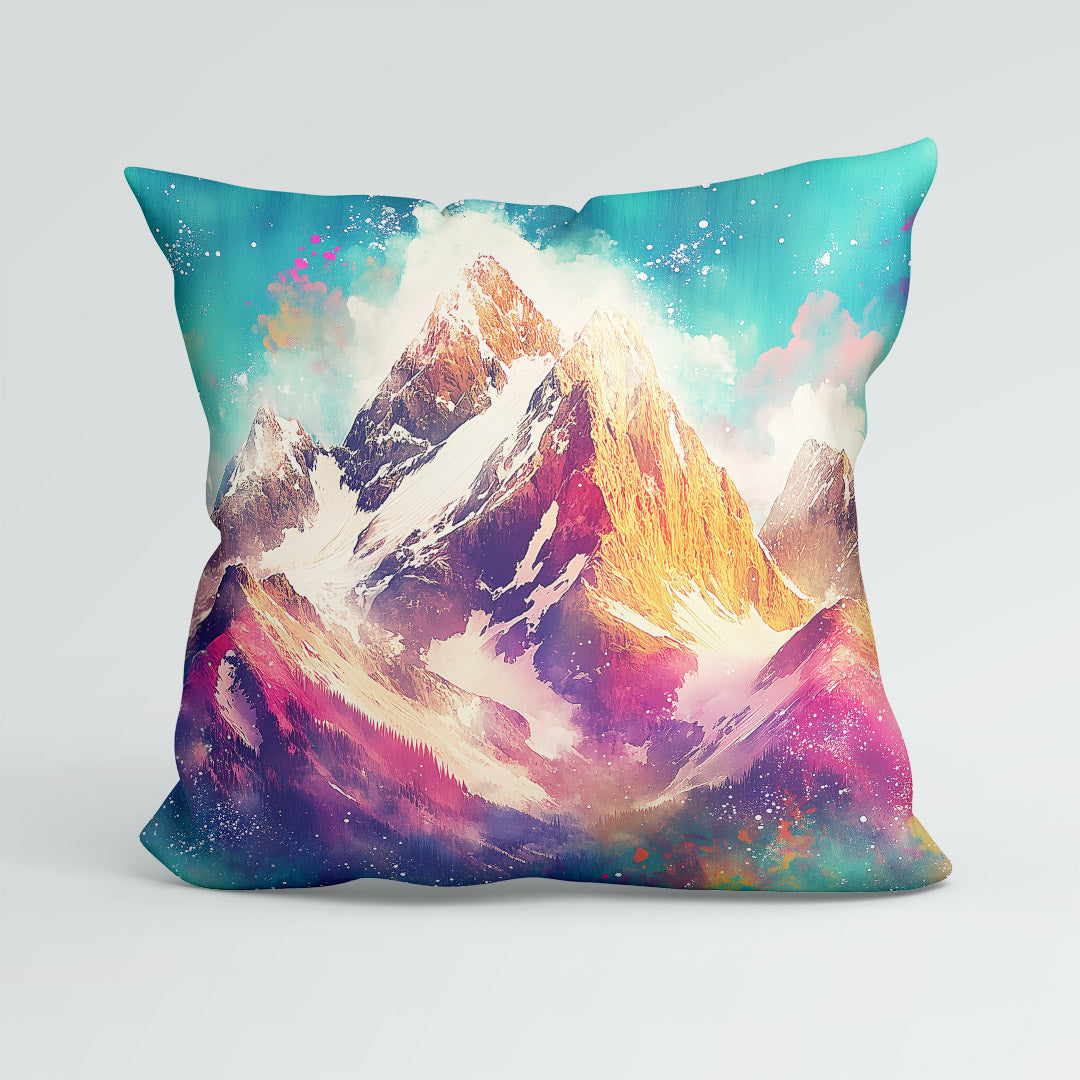 CUSHION Snowy Mountains Fabric Panel  CP-499