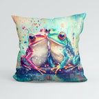 CUSHION Lovely Frogs Fabric Panel  CP-501