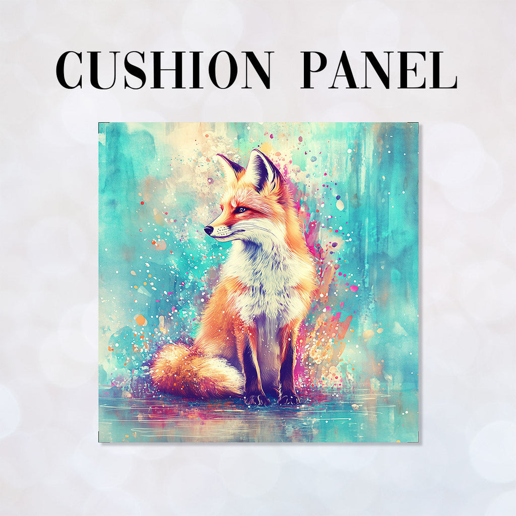 CUSHION Watercolour Fox Fabric Panel  CP-502