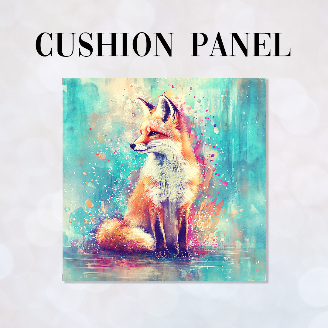 CUSHION Watercolour Fox Fabric Panel  CP-502