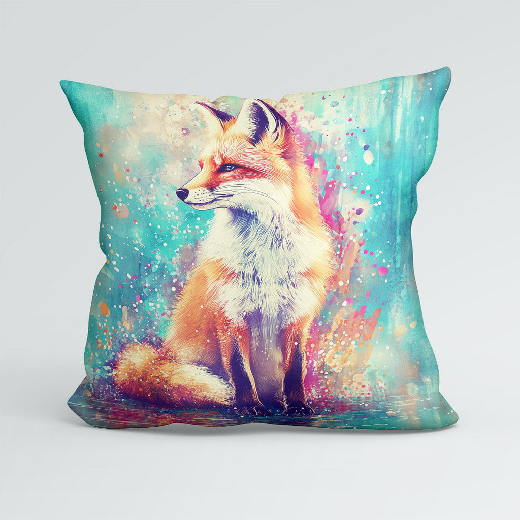 CUSHION Watercolour Fox Fabric Panel  CP-502