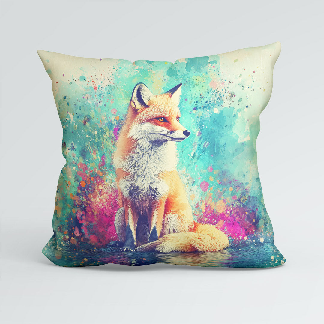 CUSHION Watercolour Fox 2 Fabric Panel  CP-503