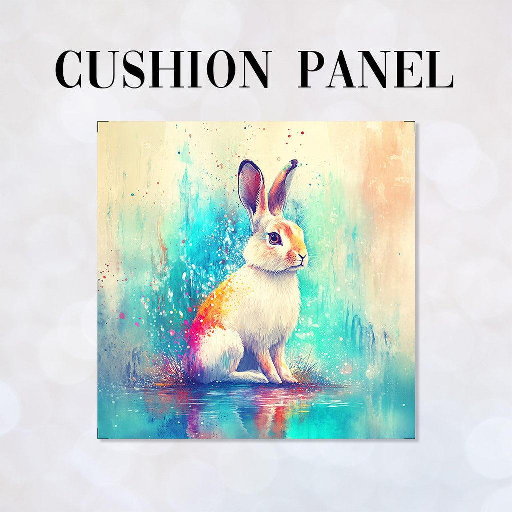 CUSHION Watercolour Hare Fabric Panel  CP-504
