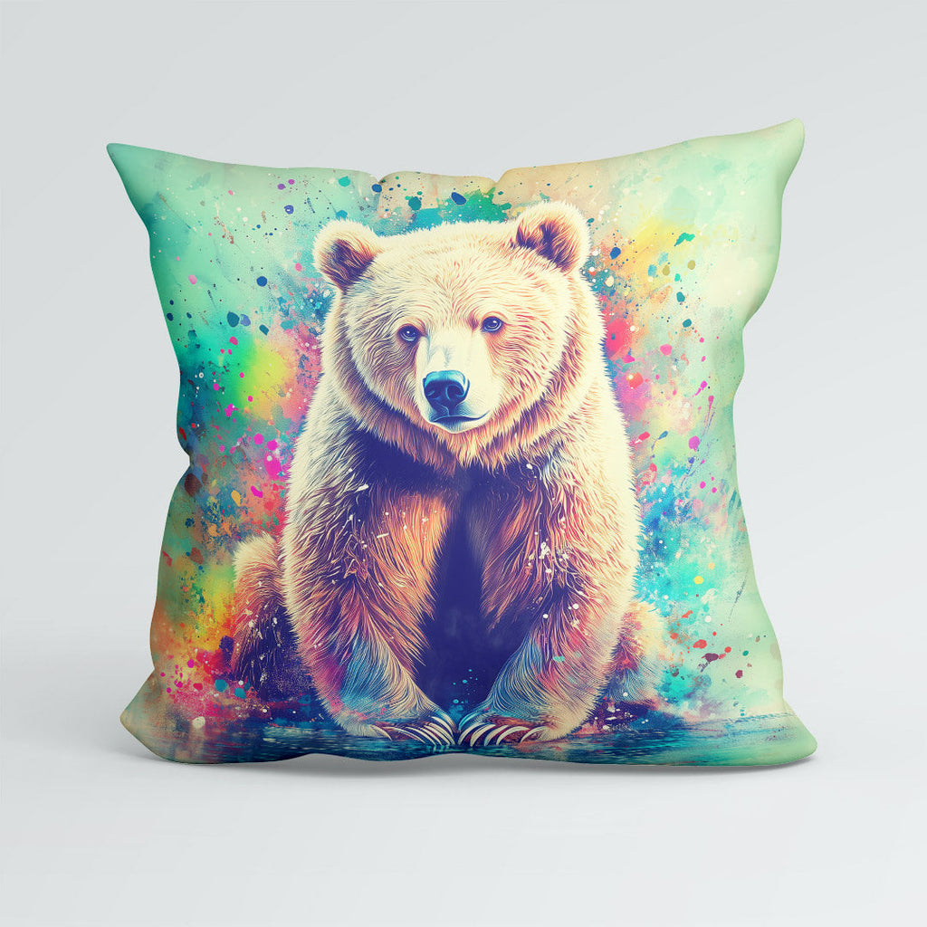 CUSHION Watercolour Bear Fabric Panel  CP-505