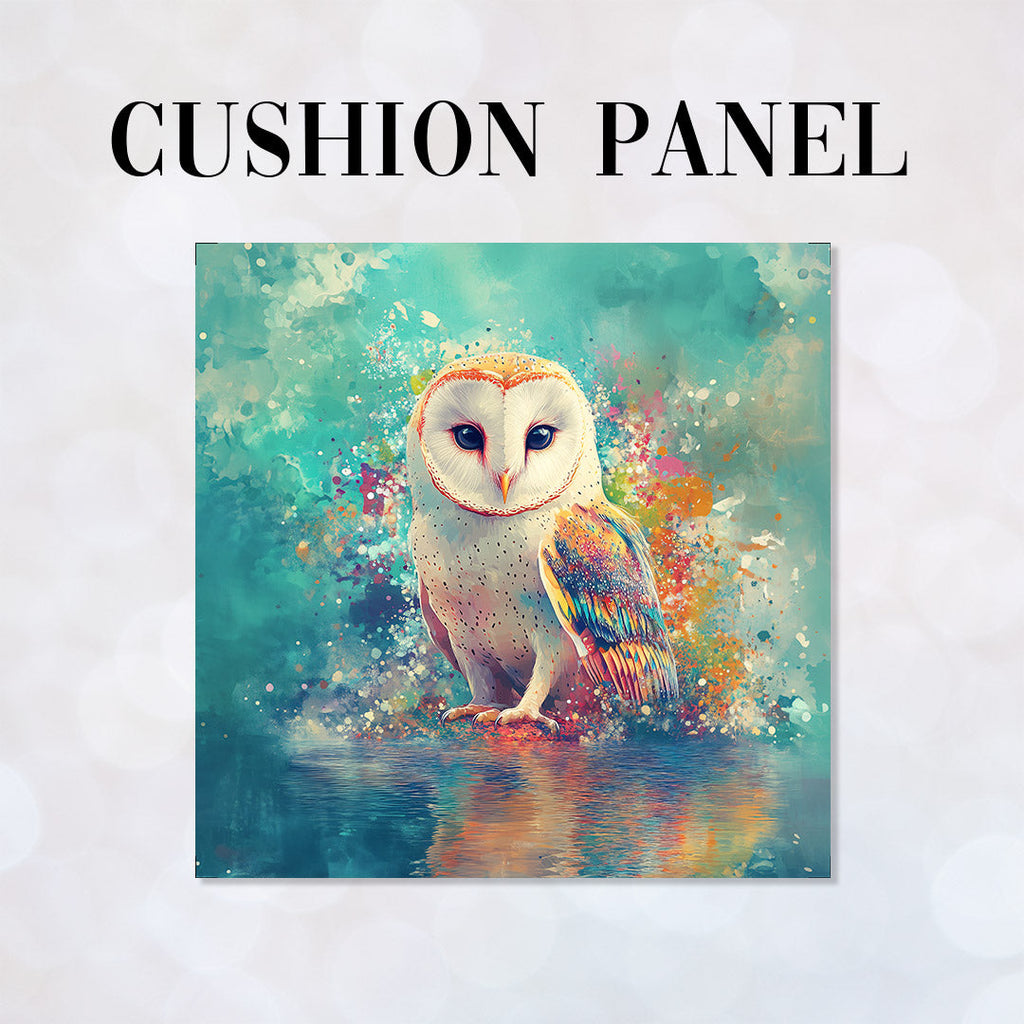 CUSHION Watercolour Owl Fabric Panel  CP-506