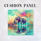 CUSHION Watercolour Elephant Fabric Panel  CP-507