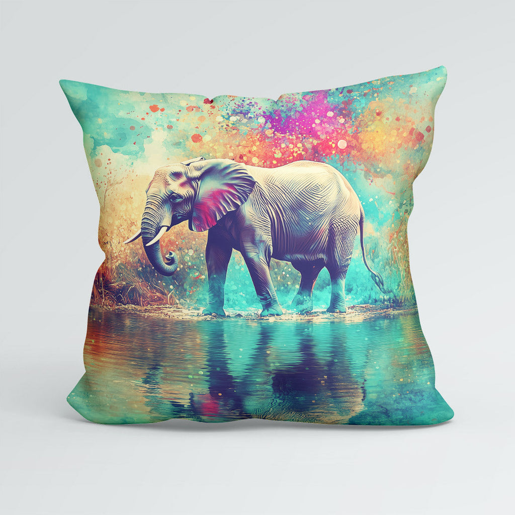 CUSHION Watercolour Elephant Fabric Panel  CP-507
