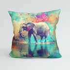 CUSHION Watercolour Elephant Fabric Panel  CP-507