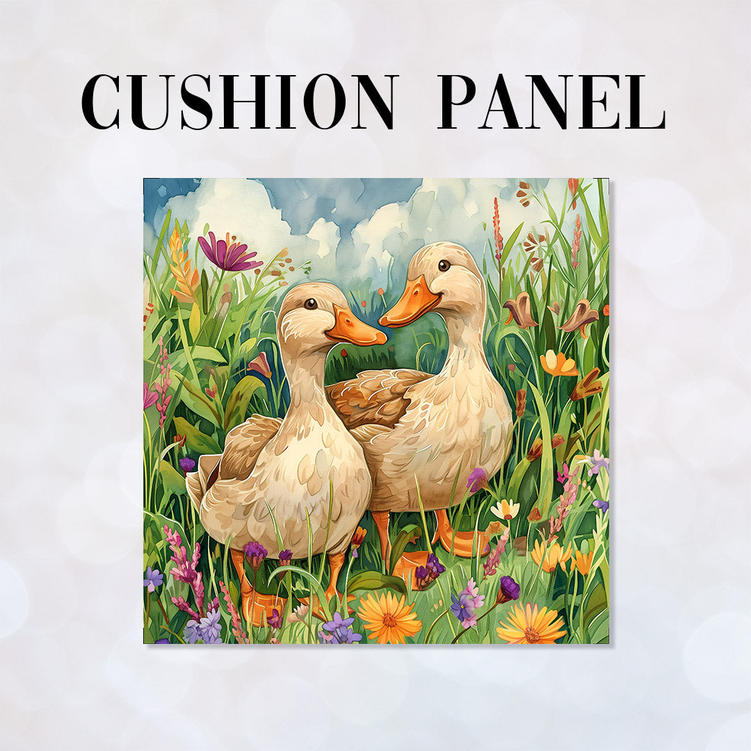 CUSHION Meadow Ducks Fabric Panel CP-511