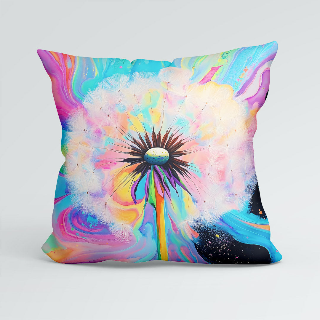 CUSHION Rainbow Burst Dandelions Panel CP-552