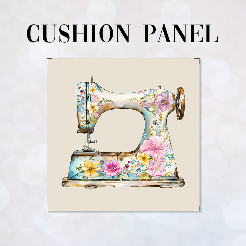 CUSHION Floral Sewing Machine Fabric Panel CP-513