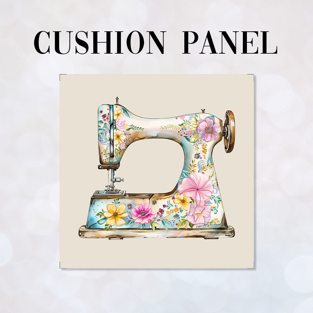 CUSHION Floral Sewing Machine Fabric Panel CP-513
