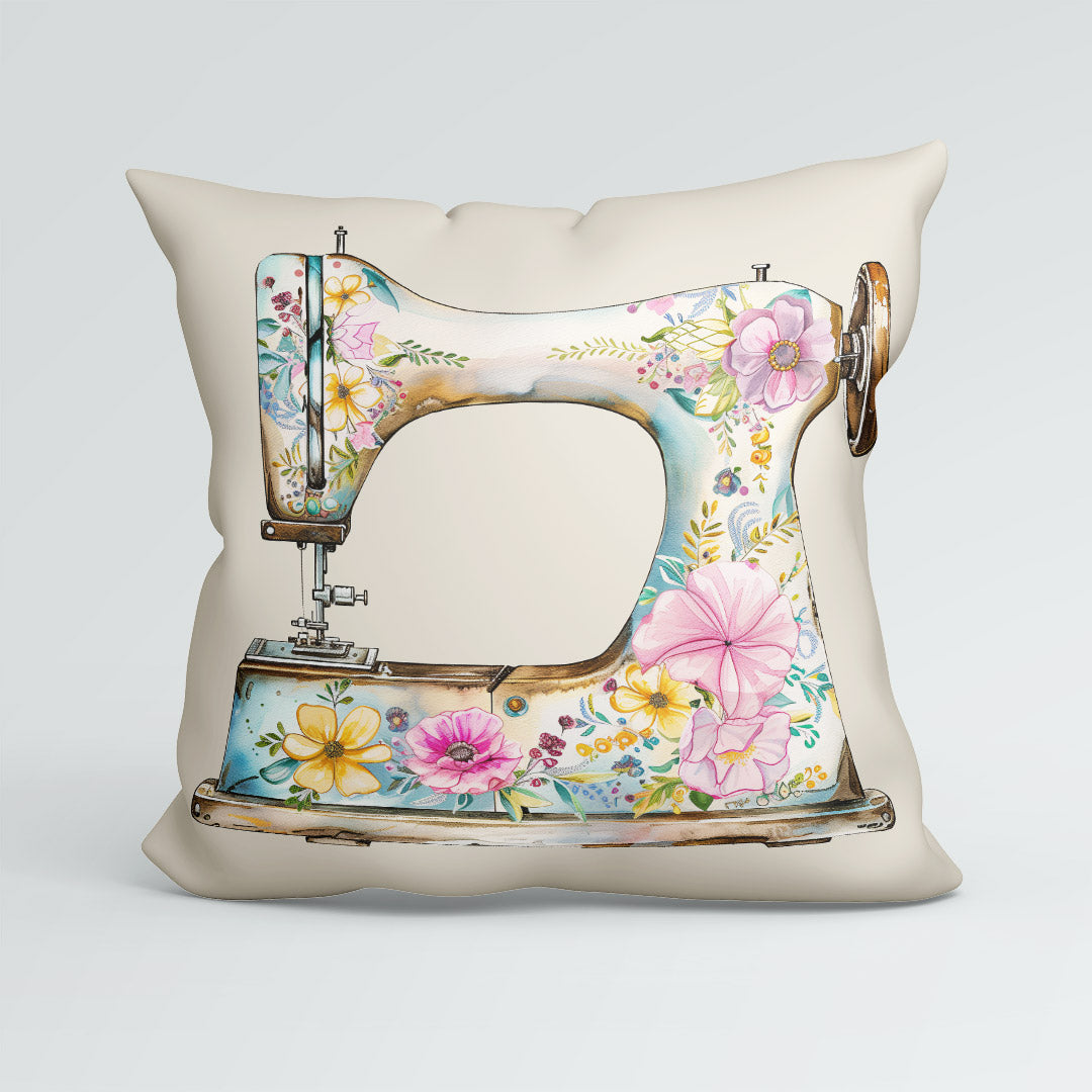 CUSHION Floral Sewing Machine Fabric Panel CP-513