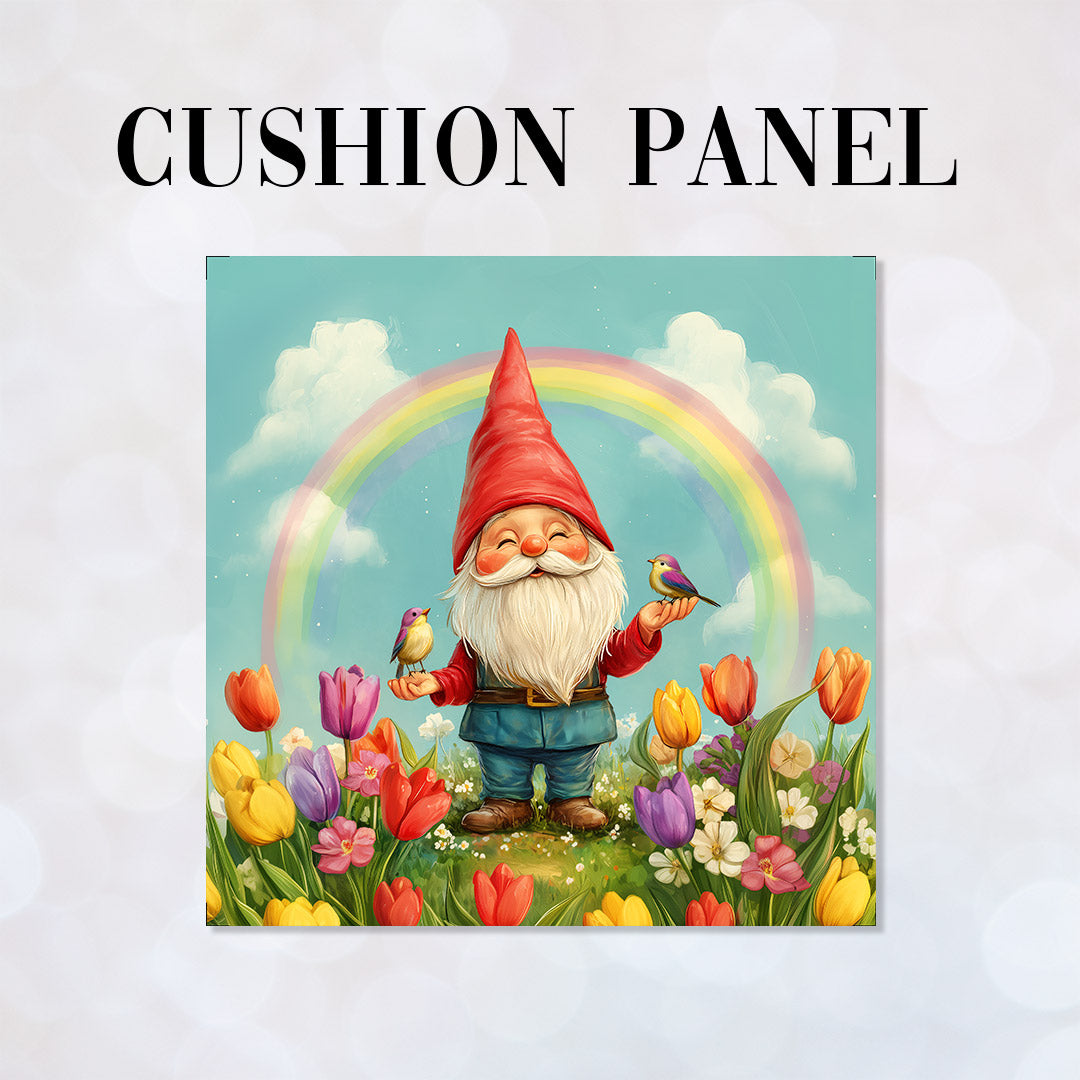 CUSHION Rainbow Gnome Fabric Panel CP-514