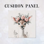 CUSHION Floral Fawn Fabric Panel CP-516