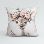 CUSHION Floral Fawn Fabric Panel CP-516