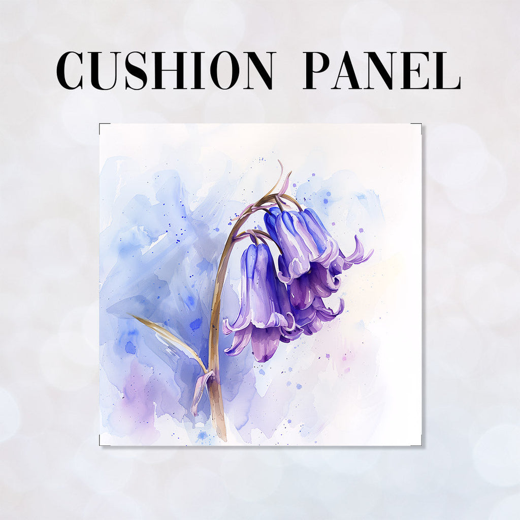 CUSHION Watercolour Bluebell Fabric Panel CP-517