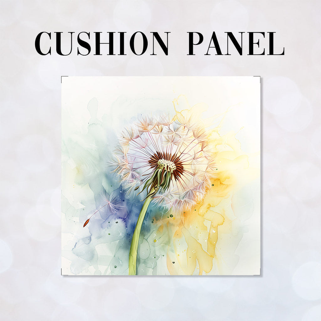 CUSHION Watercolour Dandelions Fabric Panel CP-523