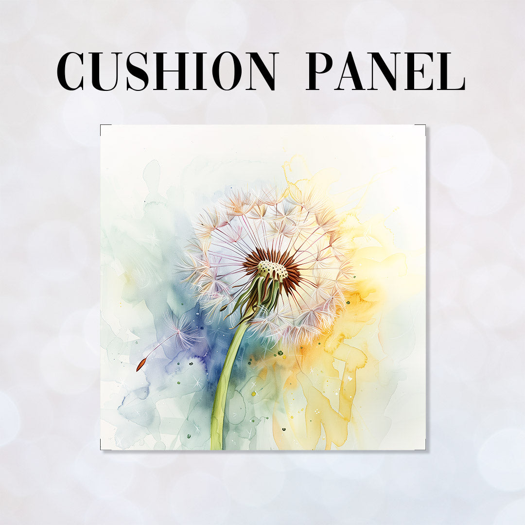 CUSHION Watercolour Dandelions Fabric Panel CP-523