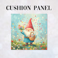 CUSHION Flower Gnome Fabric Panel CP-524