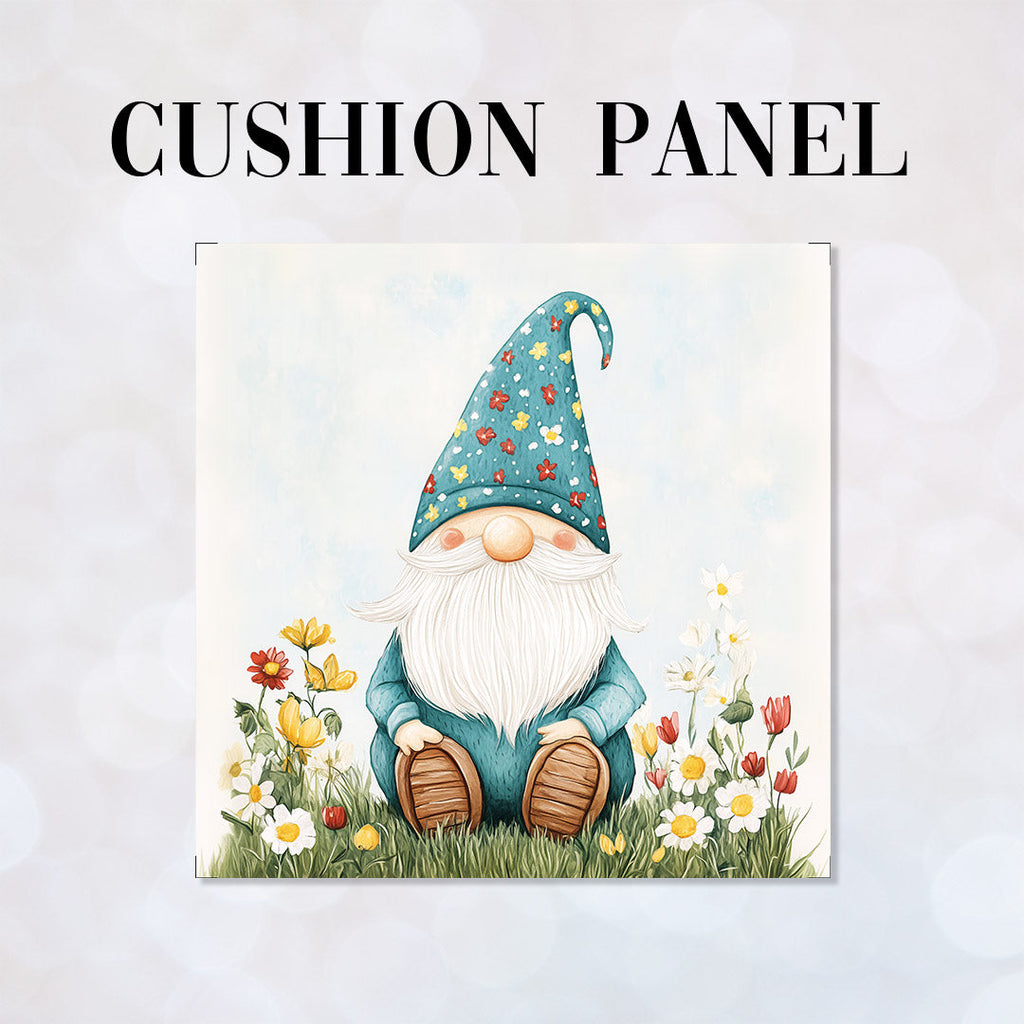 CUSHION Floral Hat Gnome Fabric Panel CP-528