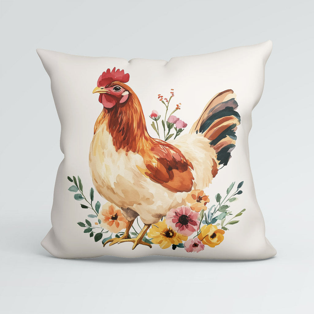 CUSHION Floral Chicken Fabric Panel CP-529