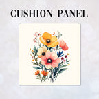 CUSHION Vintage Flowers Fabric Panel CP-535