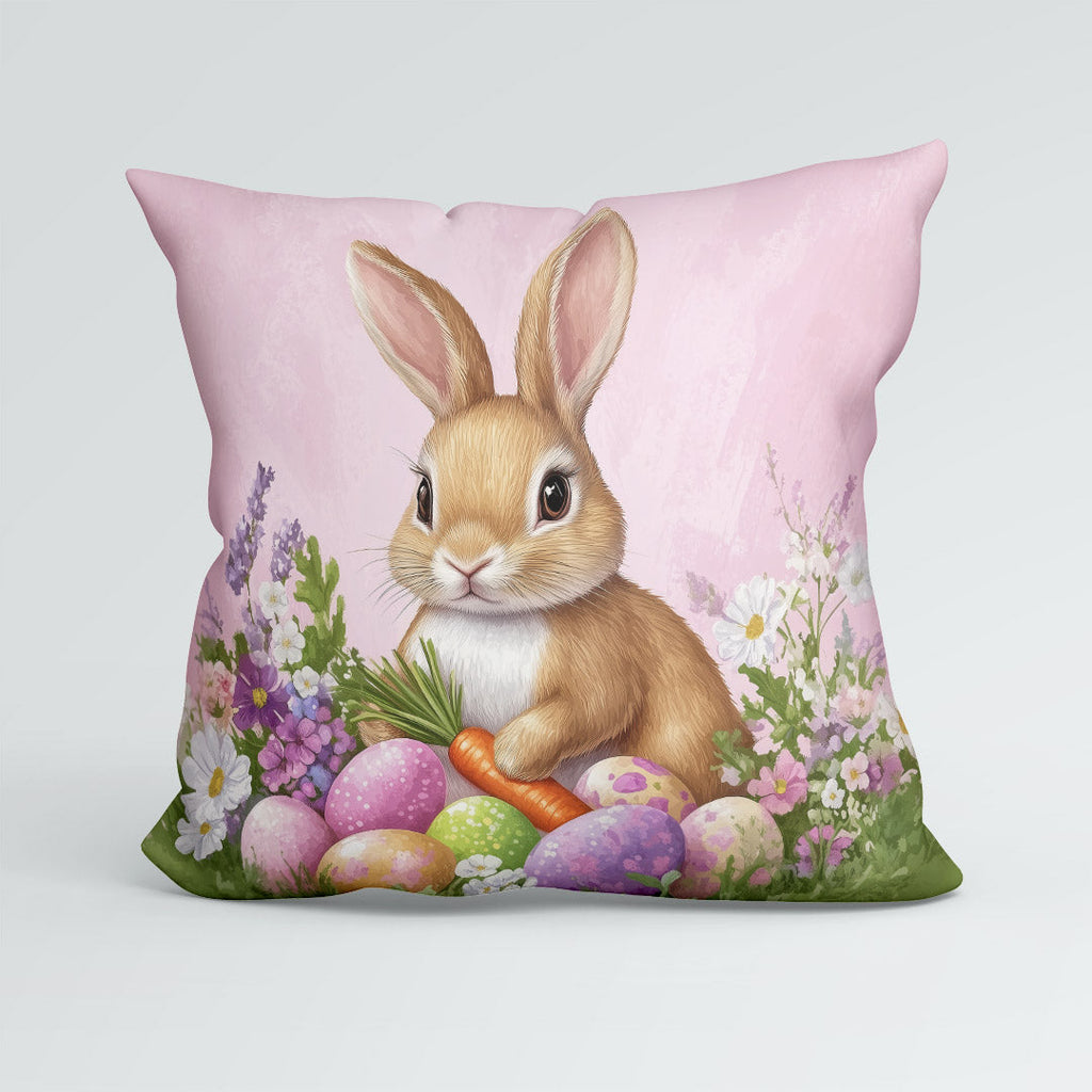 CUSHION Easter Bunny Pink Fabric Panel CP-536