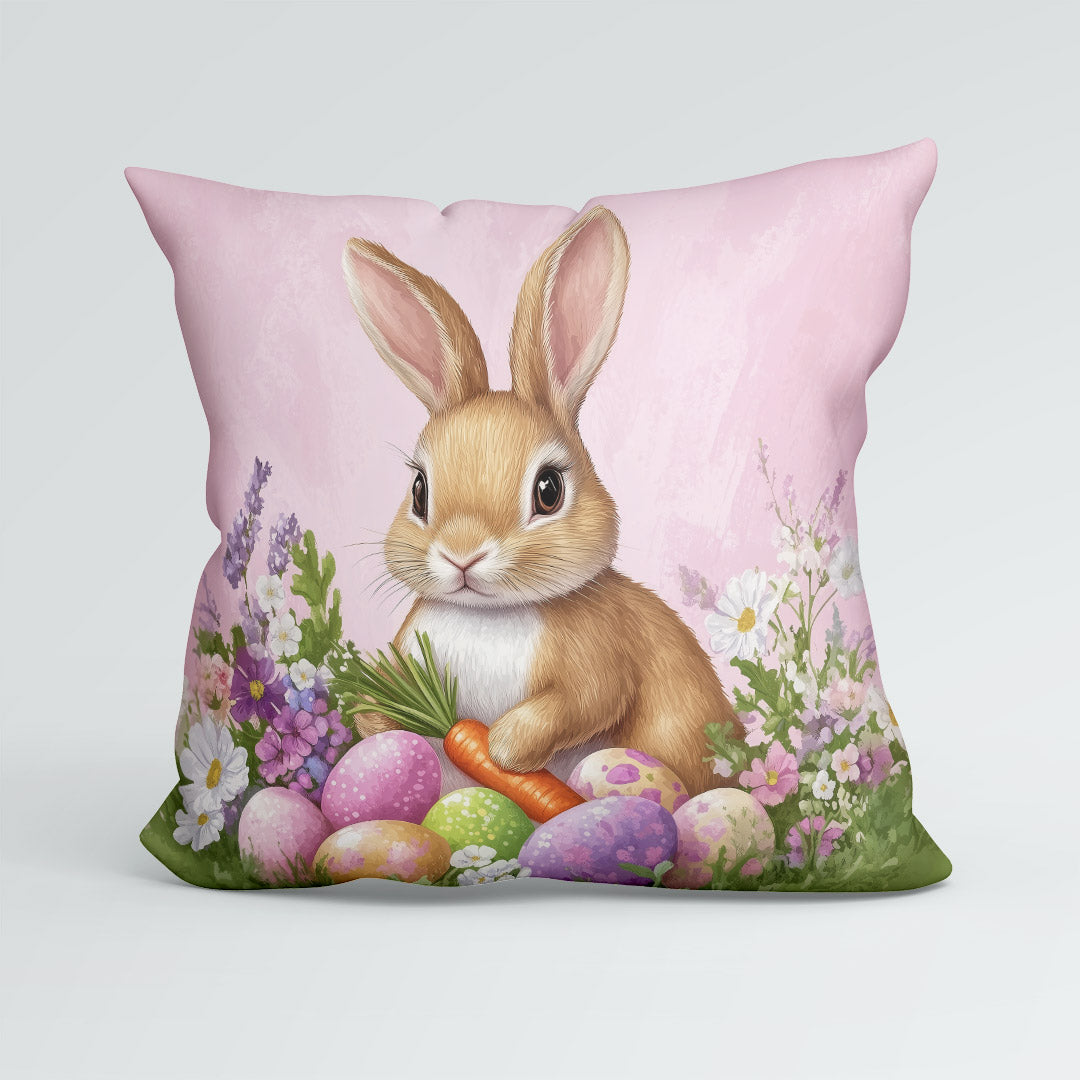 CUSHION Easter Bunny Pink Fabric Panel CP-536