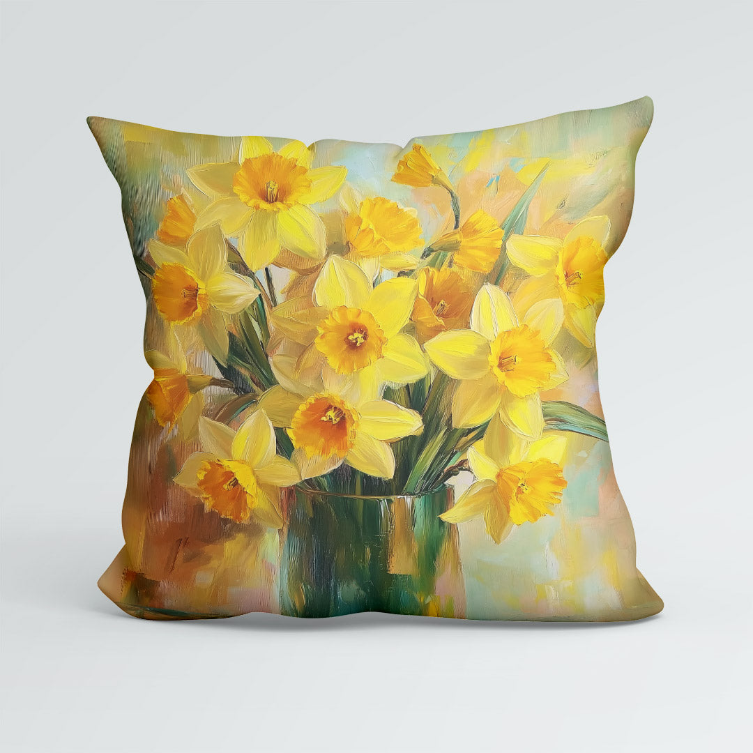 CUSHION Daffodil Vase Fabric Panel CP-537