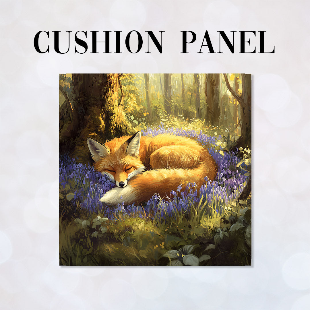 CUSHION Fox and Bluebells Fabric Panel CP-538