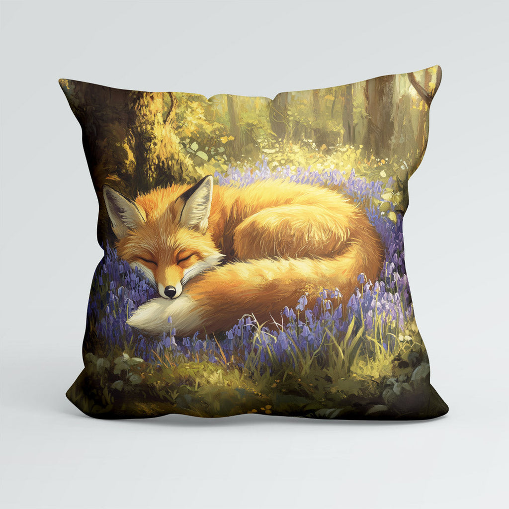 CUSHION Fox and Bluebells Fabric Panel CP-538