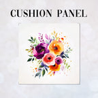 CUSHION Watercolour Flowers Boquet Fabric Panel CP-540