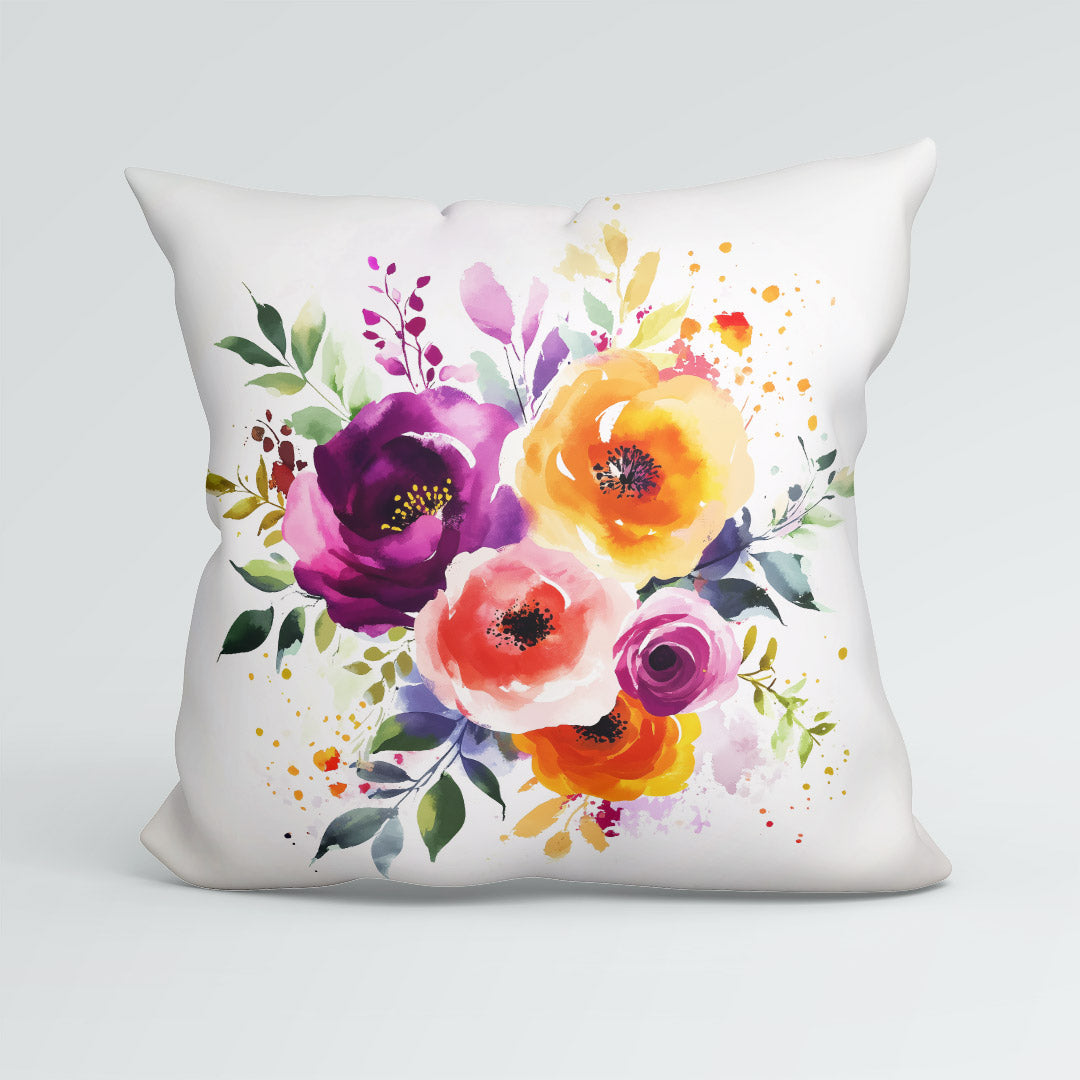 CUSHION Watercolour Flowers Boquet Fabric Panel CP-540