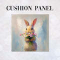 CUSHION Bunny with Flowers Fabric Panel CP-542