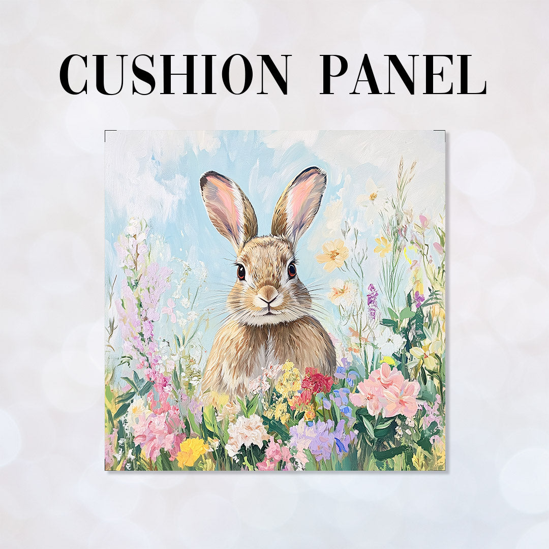 CUSHION Spring Rabbit Fabric Panel CP-543