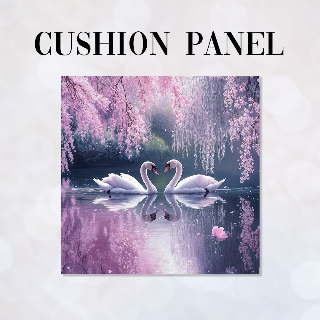 CUSHION Swans Fabric Panel CP-547