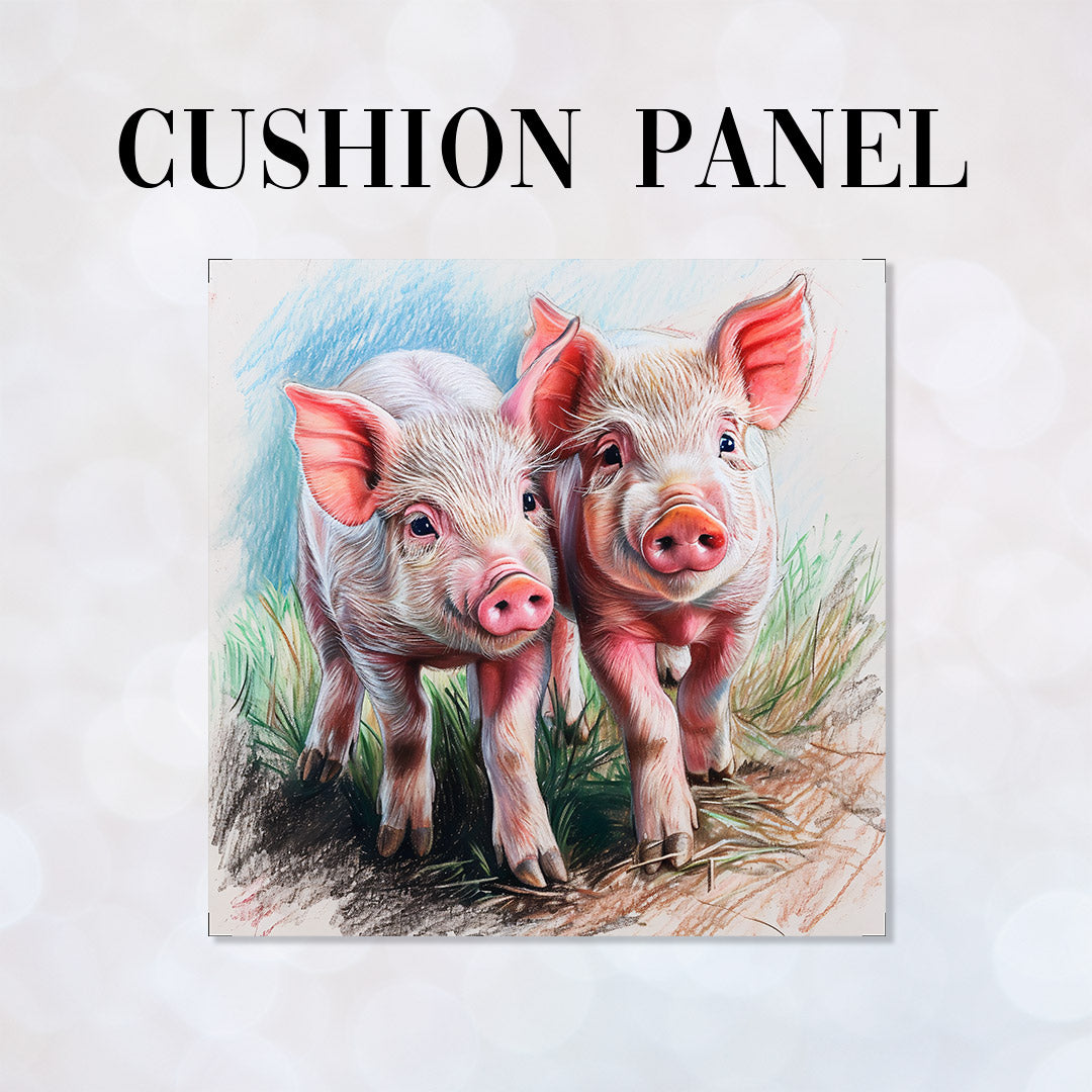 CUSHION Piglets Fabric Panel CP-548