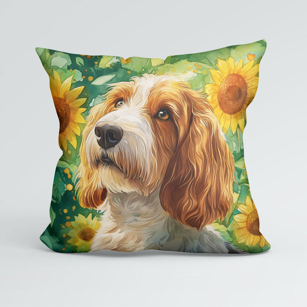 CUSHION Sunflower Bassett Griffon Fabric Panel CP-564