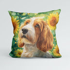 CUSHION Sunflower Bassett Griffon Fabric Panel CP-564