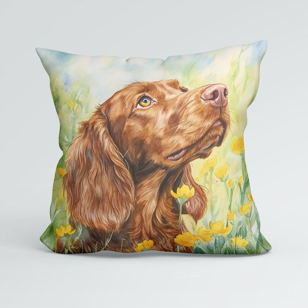 CUSHION Watercolour Red Setter Dog Fabric Panel CP-567