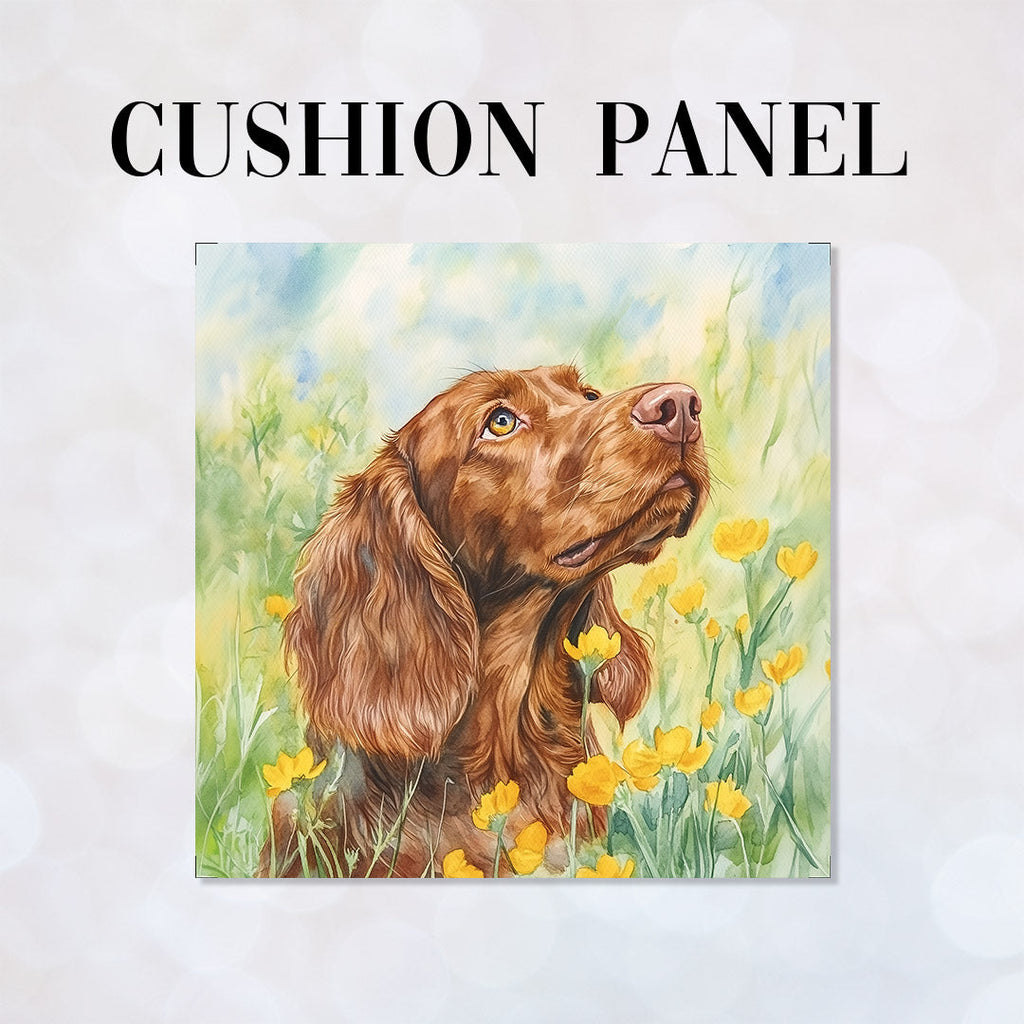 CUSHION Watercolour Red Setter Dog Fabric Panel CP-567