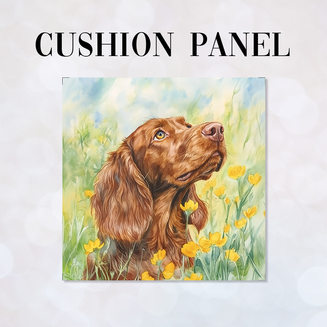 CUSHION Watercolour Red Setter Dog Fabric Panel CP-567