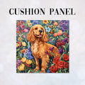 CUSHION Floral Cocker Spaniel Fabric Panel CP-568