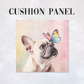 CUSHION French Bulldog and Butterfly Fabric Panel CP-570
