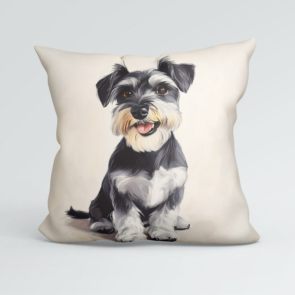 CUSHION Cute Schnauzer Fabric Panel CP-572