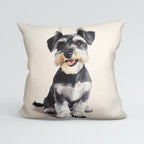 CUSHION Cute Schnauzer Fabric Panel CP-572